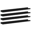 vidaXL Wall Shelves 4 pcs Black 80x9x3 cm