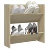 vidaXL Wall Shoe Cabinet Sonoma Oak 60x18x60 cm Engineered Wood