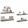 vidaXL Floating Wall Shelves 4 pcs High Gloss Grey 90x23.5x3.8 cm MDF