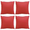 vidaXL Sofa Cushions 4 pcs Red 40x40 cm Fabric