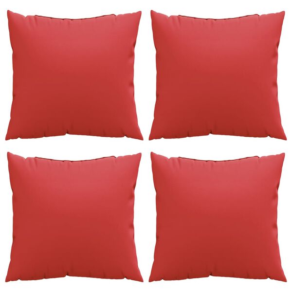 vidaXL Sofa Cushions 4 pcs Red 40x40 cm Fabric