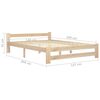 vidaXL Bed Frame without Mattress with 4 Drawers Solid Wood 140x200 cm