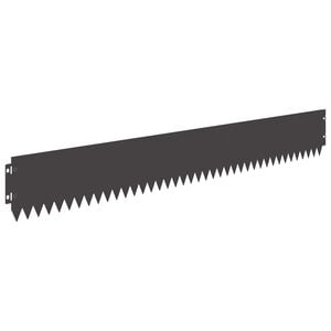 vidaXL Lawn Edging 20 pcs 103 x 15 cm Steel Black