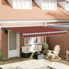 vidaXL Retractable Awning Manual Yellow and orange 400 x 350 cm Fabric