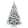 vidaXL Artificial Christmas Tree with 300 LEDs White 240 cm PE and PVC