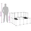 vidaXL Small Animal Cage Transparent 143x107x93 cm PP and Steel