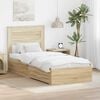 vidaXL Bed Frame with Drawer Sonoma Oak 100 x 200 cm Engineered Wood