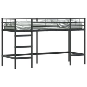 vidaXL Kids'Loft Bed Frame Black 90 x 190 cm Steel
