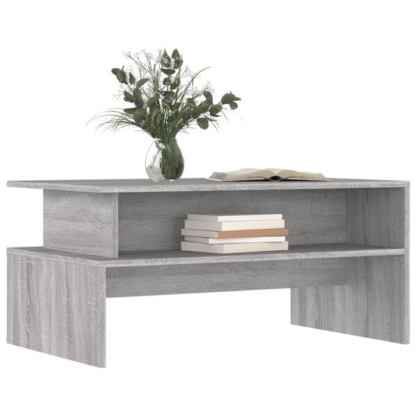 vidaXL Coffee Table Grey Sonoma 90x55x42.5 cm Engineered Wood