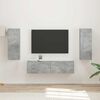 vidaXL TV Cabinet Set Wall-mounted 2 pcs Concrete Grey Engineered Wood