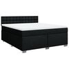 vidaXL Box Spring Bed with Mattress Black 180x200 cm Fabric