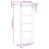 vidaXL Sliding Door ORKDAL Natural 83 x 211 cm