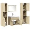 vidaXL 5 Piece Bathroom Furniture Set Sonoma Oak Engineered Wood
