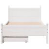 vidaXL Bed Frame without Mattress White 90x190 cm Single Solid Wood Pine