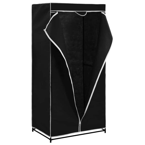 vidaXL Wardrobes 2 pcs Black 75x50x160 cm