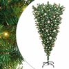 vidaXL Upside-down Artificial Pre-lit Christmas Tree with Ball Set PVC