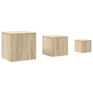 vidaXL Side Tables 3 pcs Sonoma Oak Engineered Wood
