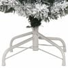 vidaXL Artificial Hinged Christmas Tree Green and White 150 cm