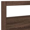 vidaXL Headboard Cabinet with LED Brown Oak 220x17x102 cm