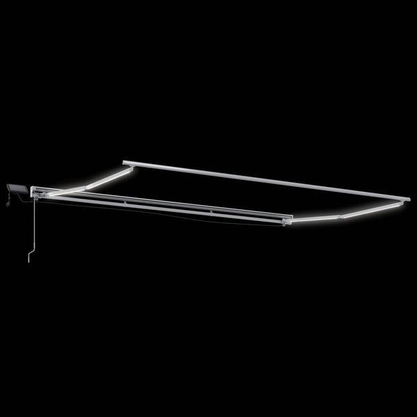 vidaXL Manual Awning Frame with LEDs White 4.5 x 3.5 m Aluminium