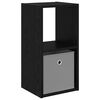 vidaXL Bedside Table Black Oak 30.5 x 27 x 59.5 cm Engineered Wood