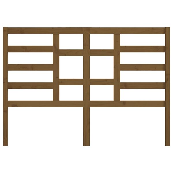 vidaXL Bed Headboard Honey Brown 126x4x104 cm Solid Wood Pine