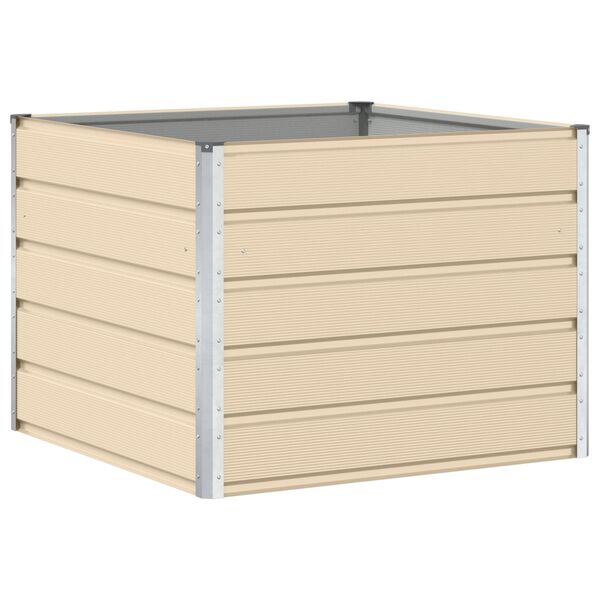 vidaXL Planter Ivory 100 x 100 x 75 cm Steel