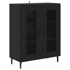 vidaXL Sideboard Black Oak 69.5 x 34 x 90 cm Engineered Wood