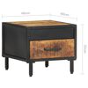 vidaXL Bedside Cabinet 40x40x35 cm Rough Mango Wood