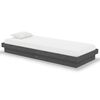 vidaXL Bed Frame without Mattress Grey Solid Wood Small Single