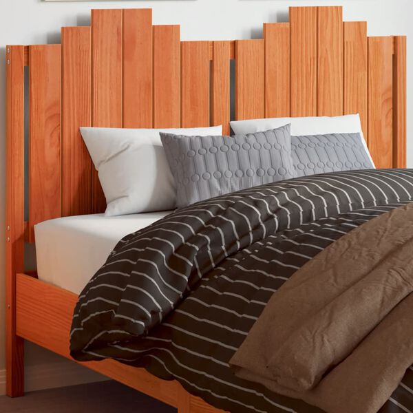 vidaXL Headboard Wax Brown 135 cm Solid Wood Pine