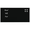 vidaXL Wall-mounted Magnetic Board Black 60x30 cm Tempered Glass