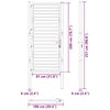 vidaXL Garden Gate Lockable Black 100x200 cm Aluminium
