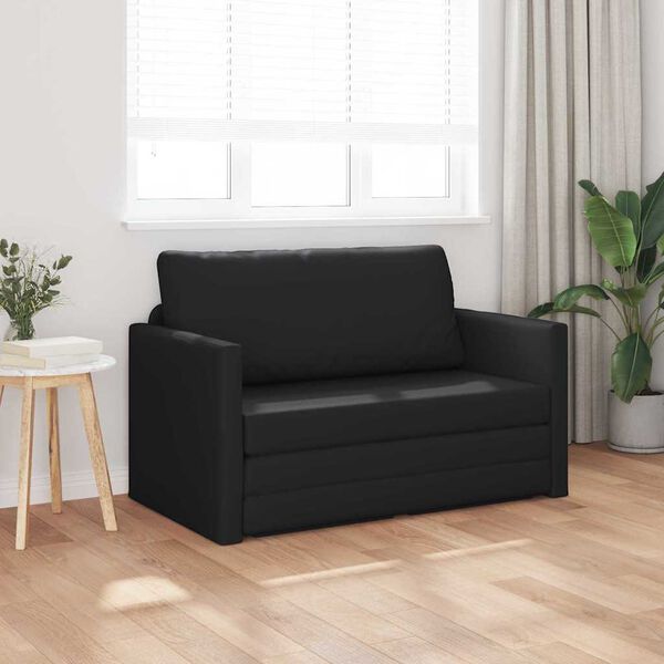 vidaXL Sofa Bed Black 124 x 71 x 78 cm Velvet