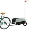 vidaXL Bike Trailer Black and Grey 30 kg Iron