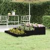 vidaXL Planter Black 107x107x27 cm Solid Wood Pine