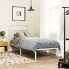 vidaXL Metal Bed Frame without Mattress with Headboard White 80x200cm