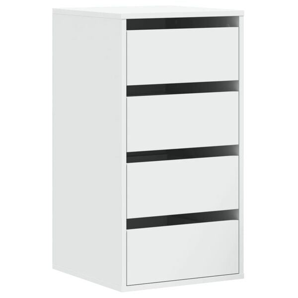 vidaXL Corner Chest of Drawers White 40x41x76 cm Engineered Wood