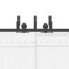vidaXL Sliding Door Hardware Kit 400 cm Steel Black