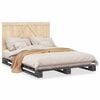 vidaXL Bed Frame without Mattress Grey 140x200 cm Solid Wood Pine