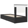 vidaXL Storage Bed with Headboard Black 75 x 190 cm Engineered Wood