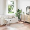 vidaXL Anti-slip Shaggy Rug Cream 160 x 160 cm PP