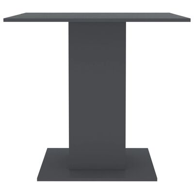 vidaXL Dining Table Grey 80x80x75 cm Chipboard