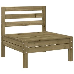 vidaXL Garden Sofa Armless Impregnated Wood Pine