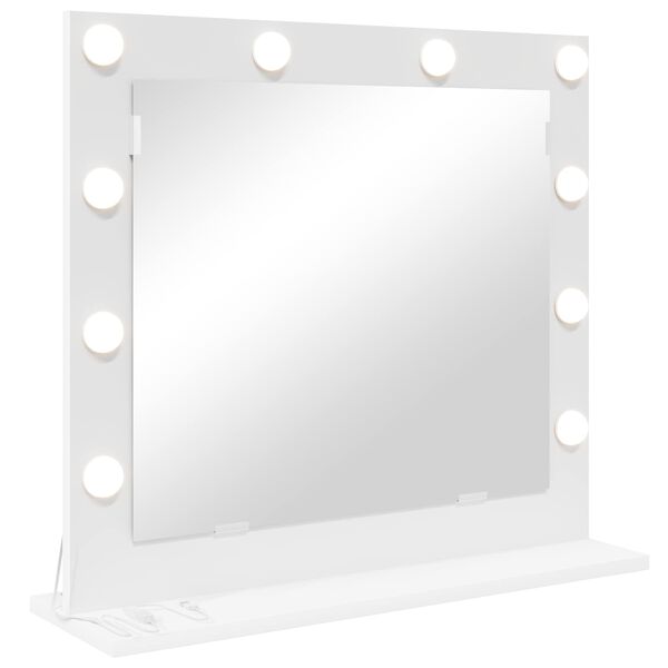 vidaXL Vanity Mirror White 60 x 55 x 18 cm Glass and Engineered wood