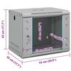 vidaXL Network Cabinet with Storage Grey 53 x 45 x 45 cm Steel