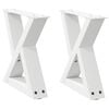 vidaXL Coffee Table Legs 2 pcs White 30x(30-31.3) cm Steel