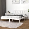 vidaXL Bed Frame without Mattress White Solid Wood Pine 120x200 cm