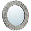 vidaXL Mirror 80 cm Wicker
