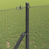 vidaXL Fence Post Grey 25 x 1.2 m (12 x 12 mm mesh) Steel and PVC